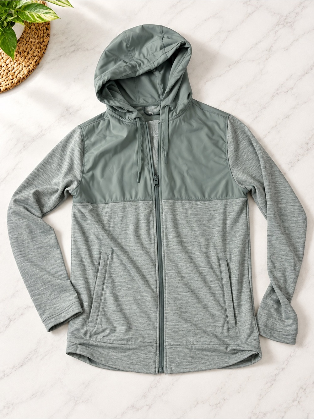 all in motion Sage Green Full-Zip Hooded Jacket